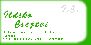 ildiko csejtei business card
