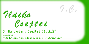 ildiko csejtei business card